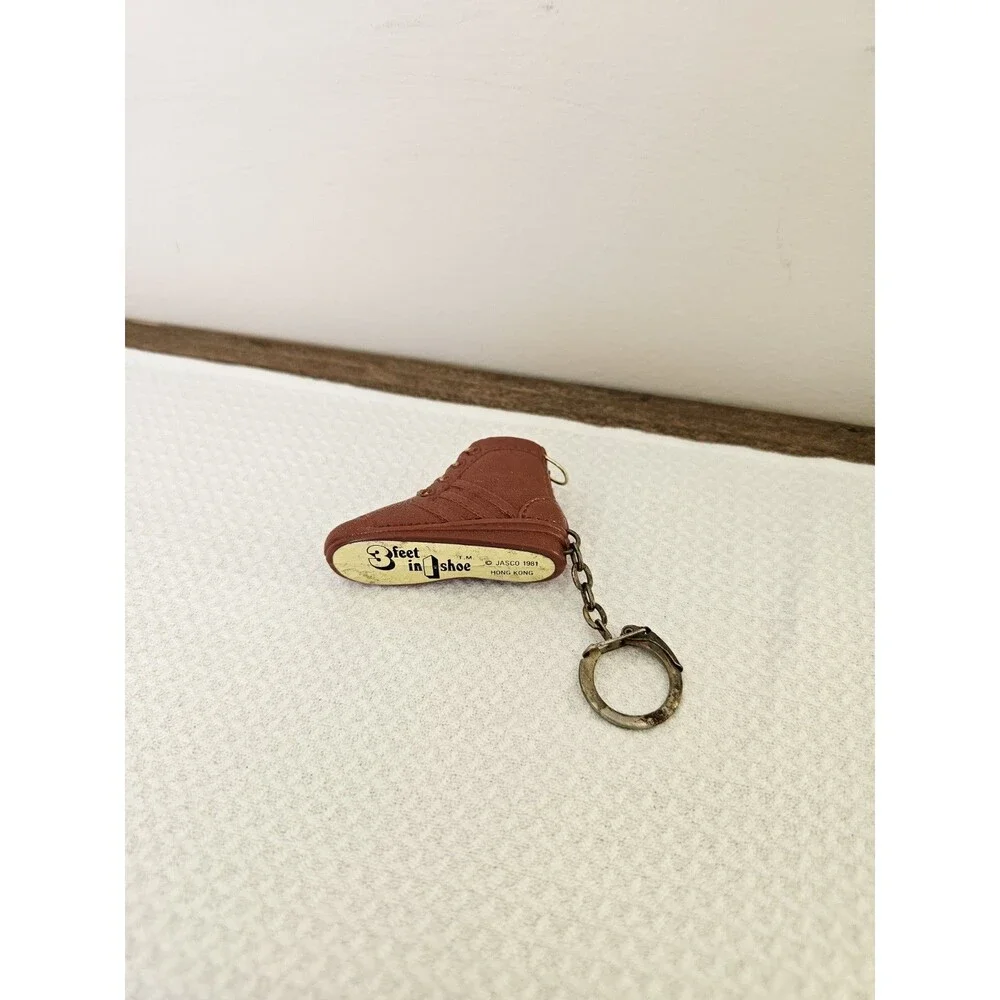 3 Feet In 1 Shoe Vintage Measuring Tape Keychain